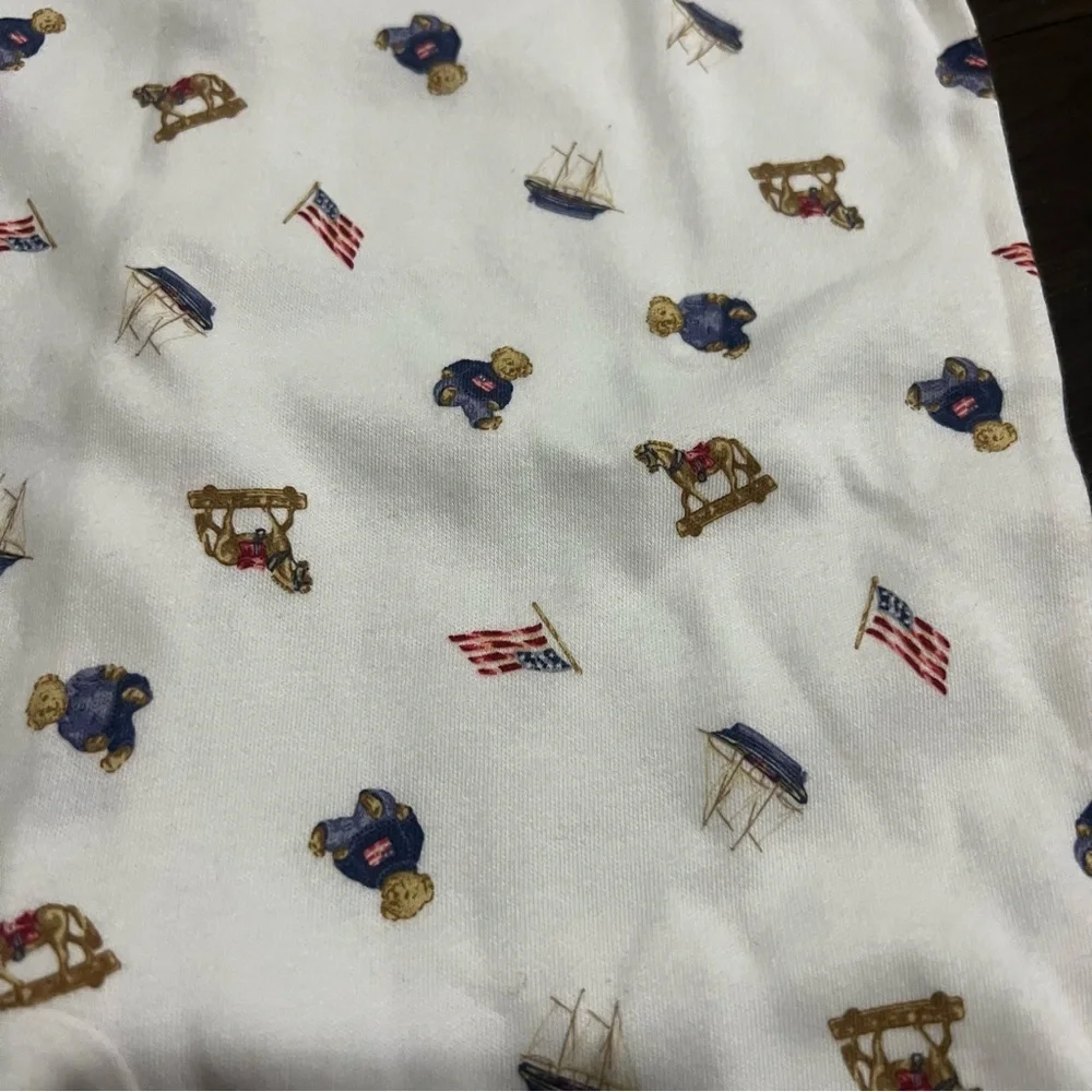 Ralph Lauren American Teddy Print Onsie